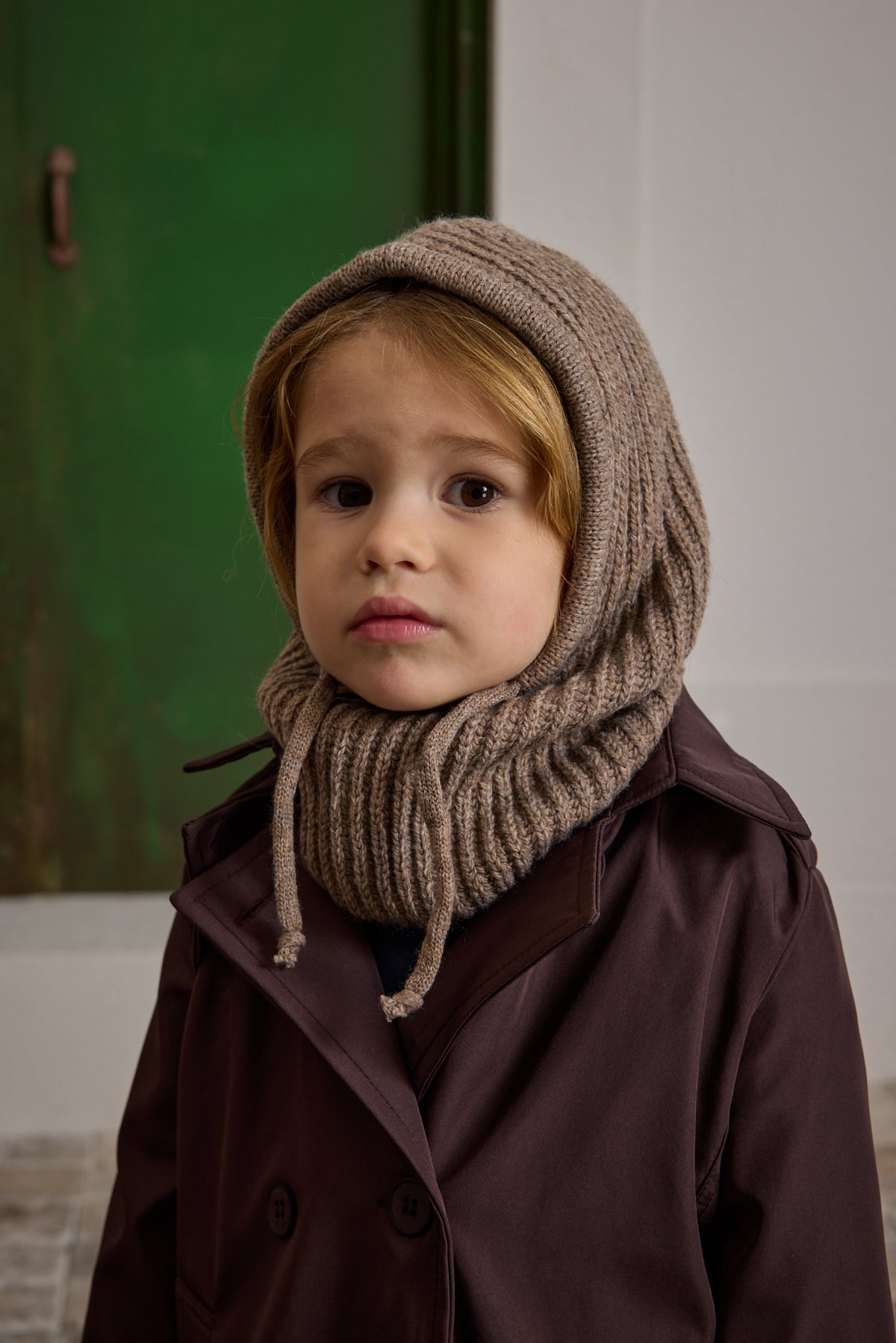 Children's Mink Snow Beanie with Rope