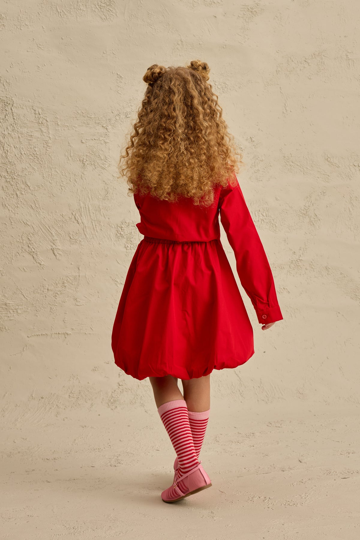 Kalp Nakışlı Etek Takım Kırmızı