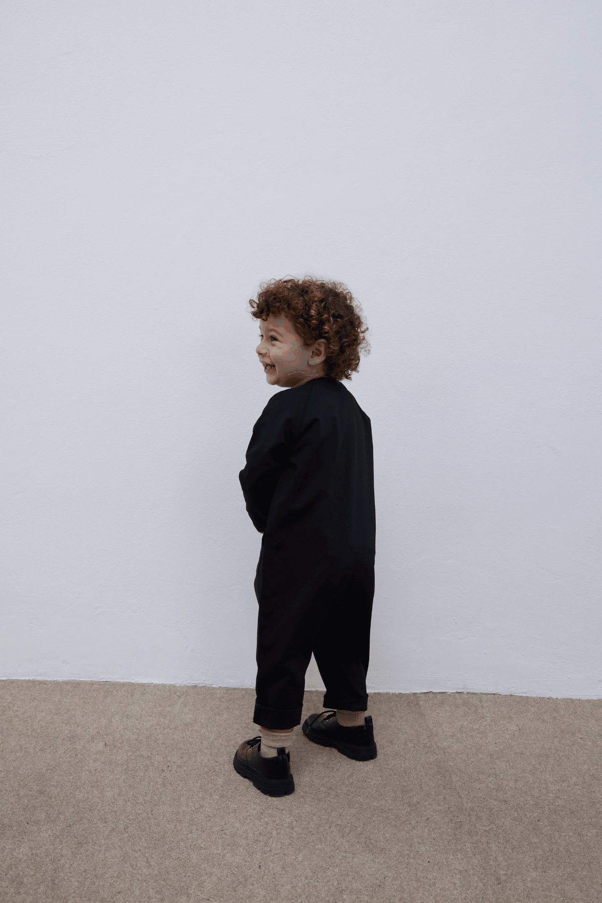 Kanguru Cepli Çocuk Tulum Siyah