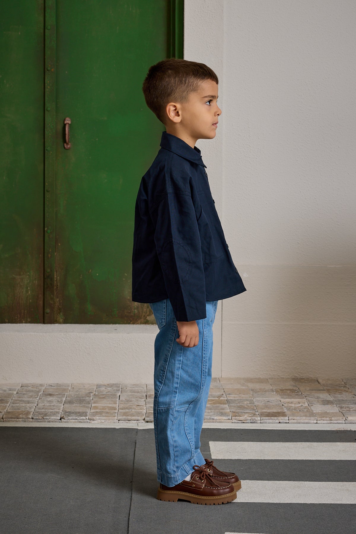 Kanguru Cepli Oversize Gömlek Lacivert