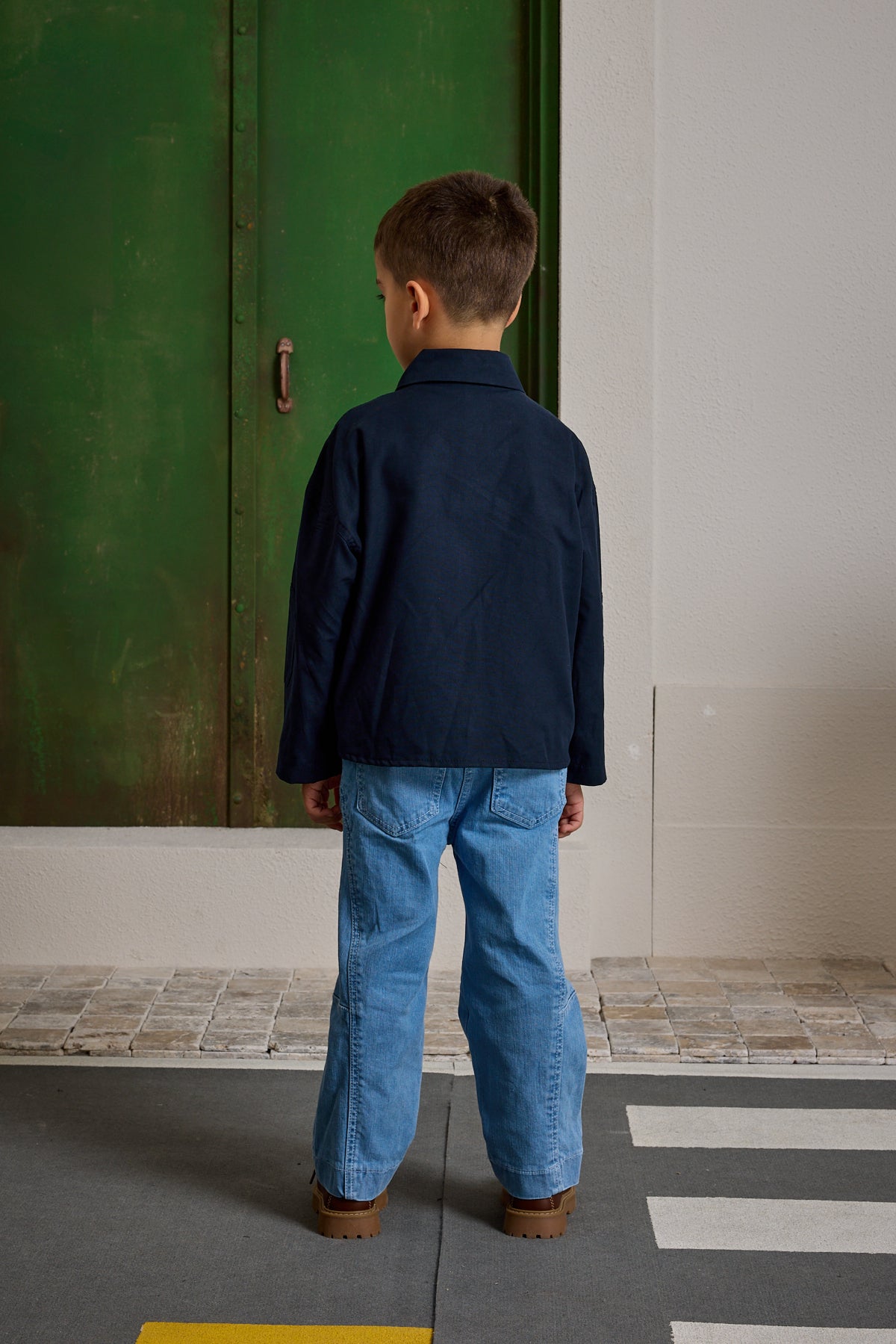 Kanguru Cepli Oversize Gömlek Lacivert