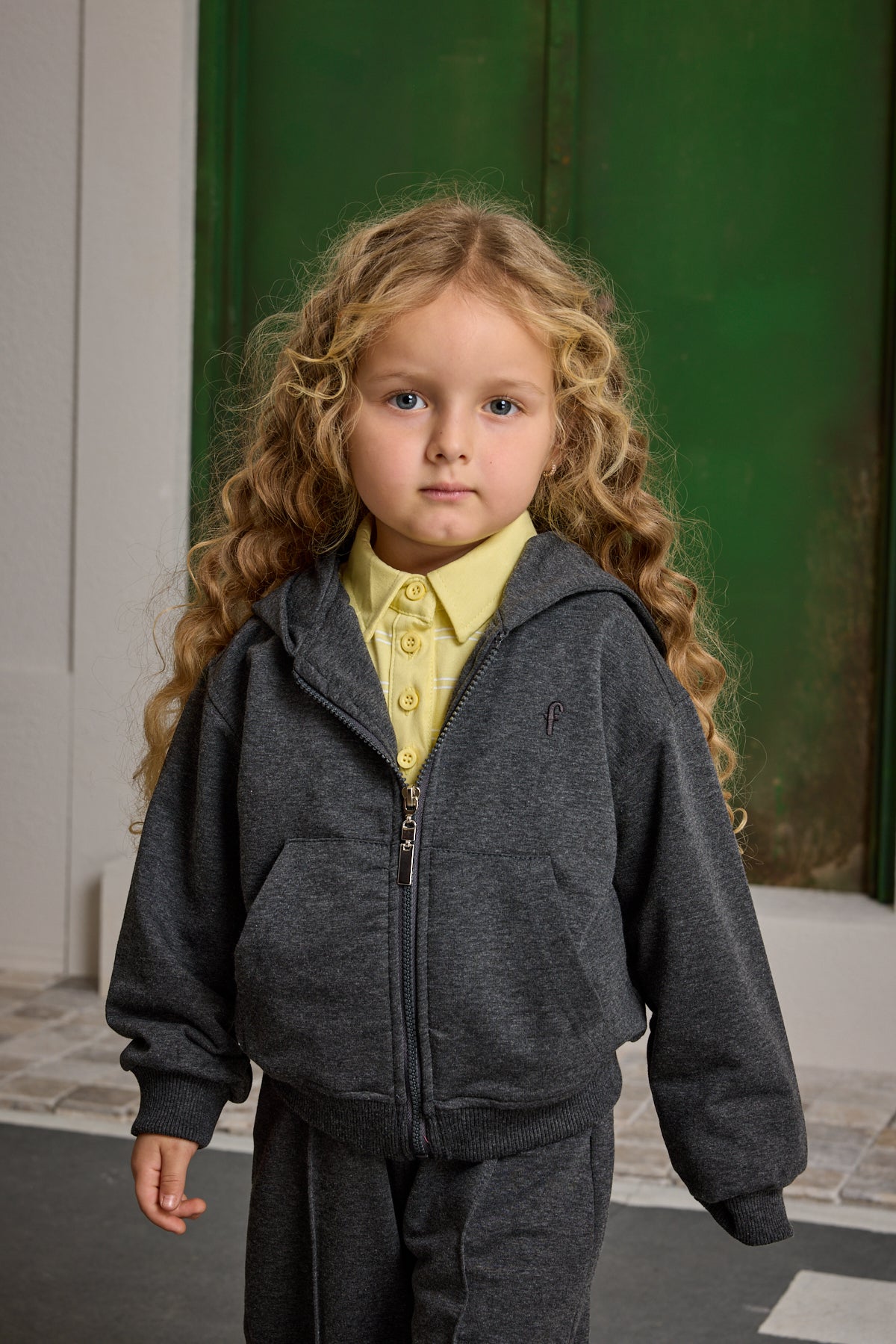 Kapüşonlu Basic Eşofman Takımı Antrasit Melange