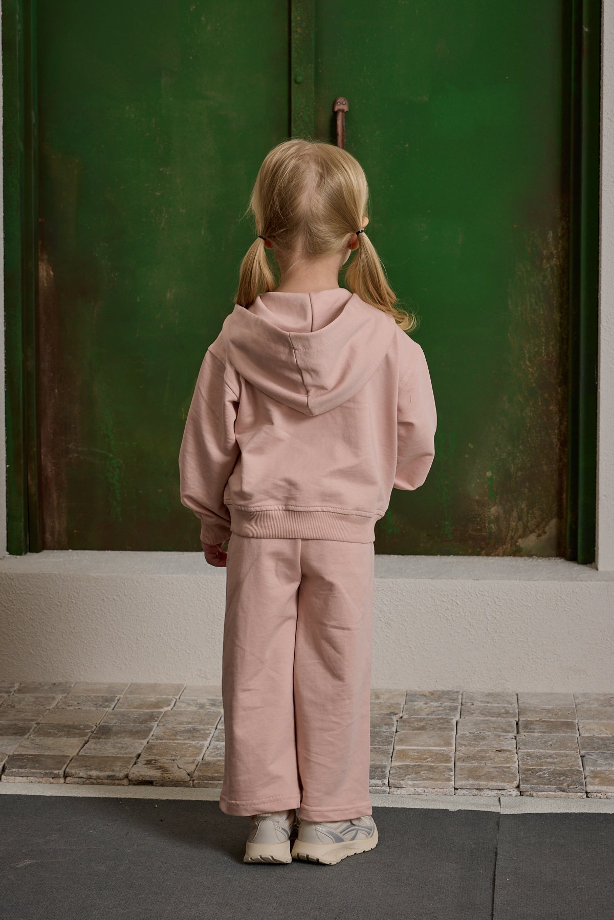 Kapüşonlu Basic Eşofman Takımı Pembe