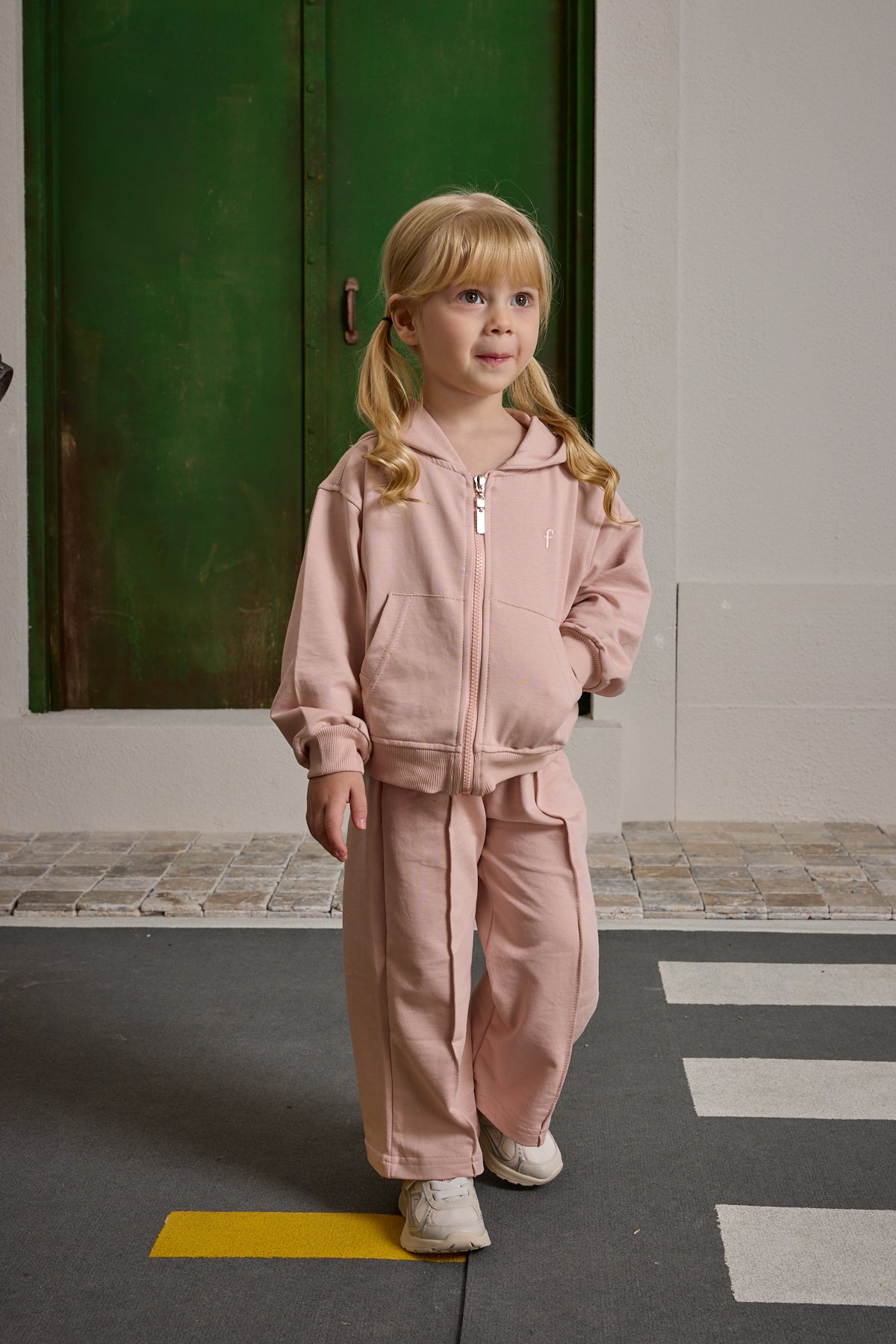 Kapüşonlu Basic Eşofman Takımı Pembe