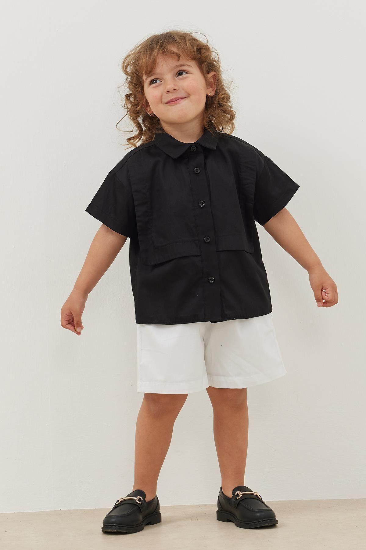 Katlı Gömlek Siyah