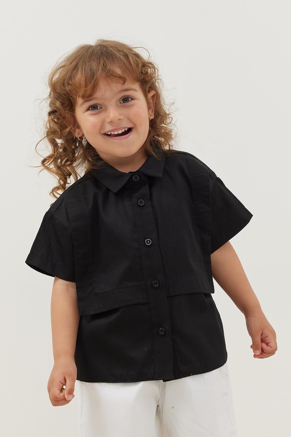 Katlı Gömlek Siyah