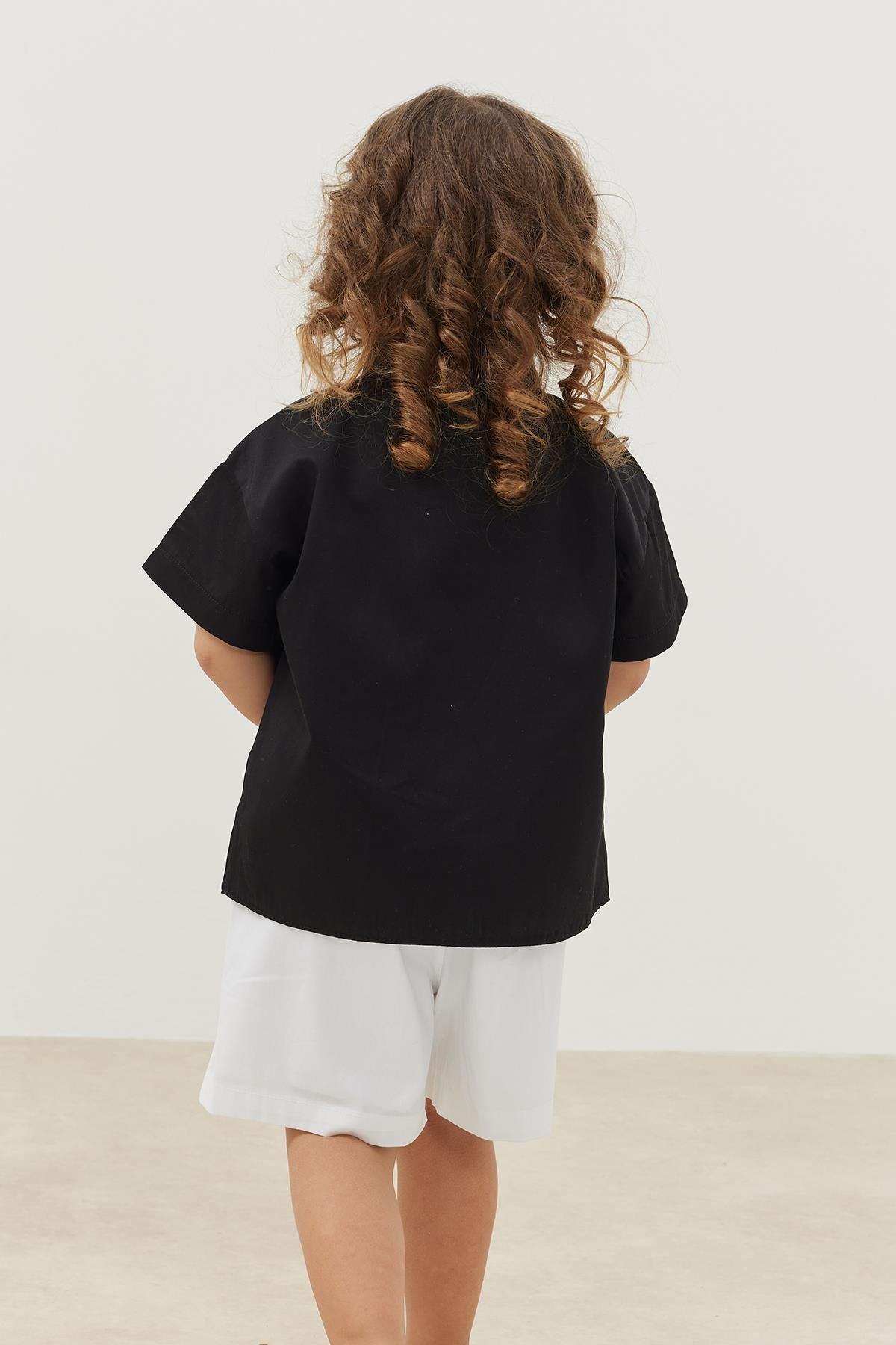 Katlı Gömlek Siyah