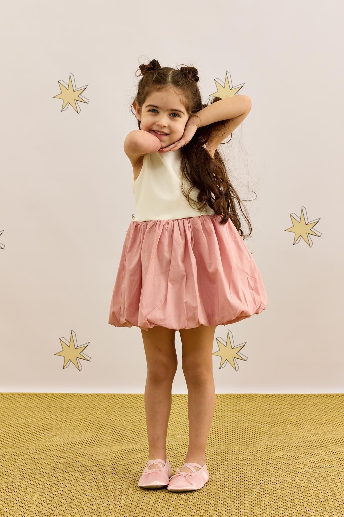 Sleeveless Balloon Dress Pink
