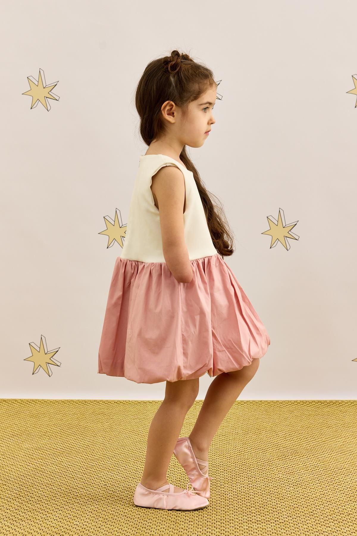 Sleeveless Balloon Dress Pink