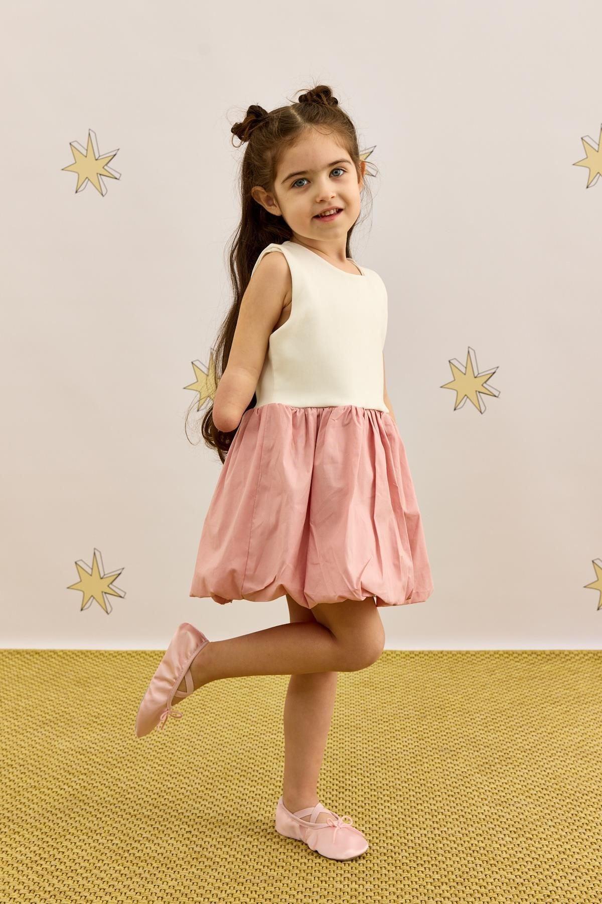 Sleeveless Balloon Dress Pink