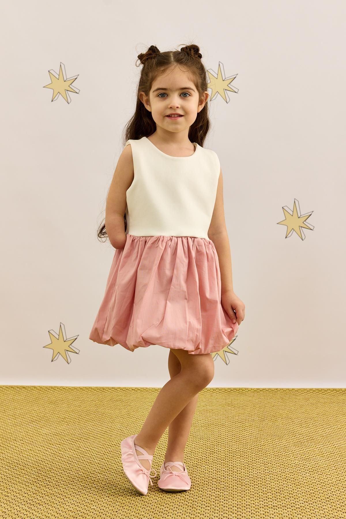 Sleeveless Balloon Dress Pink