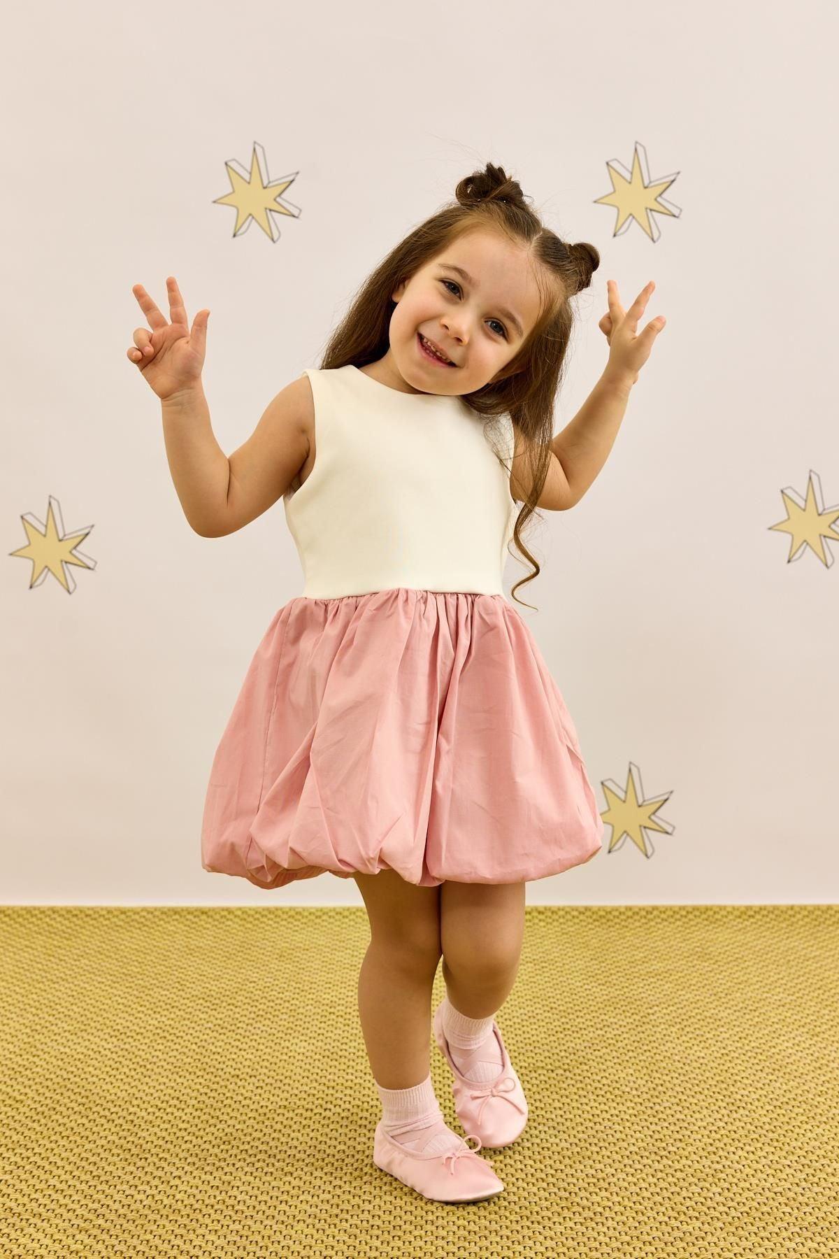 Sleeveless Balloon Dress Pink