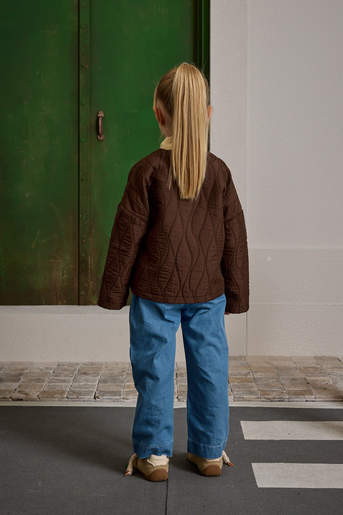 Kruvaze Bağlamalı Kapitone Mont Kahverengi