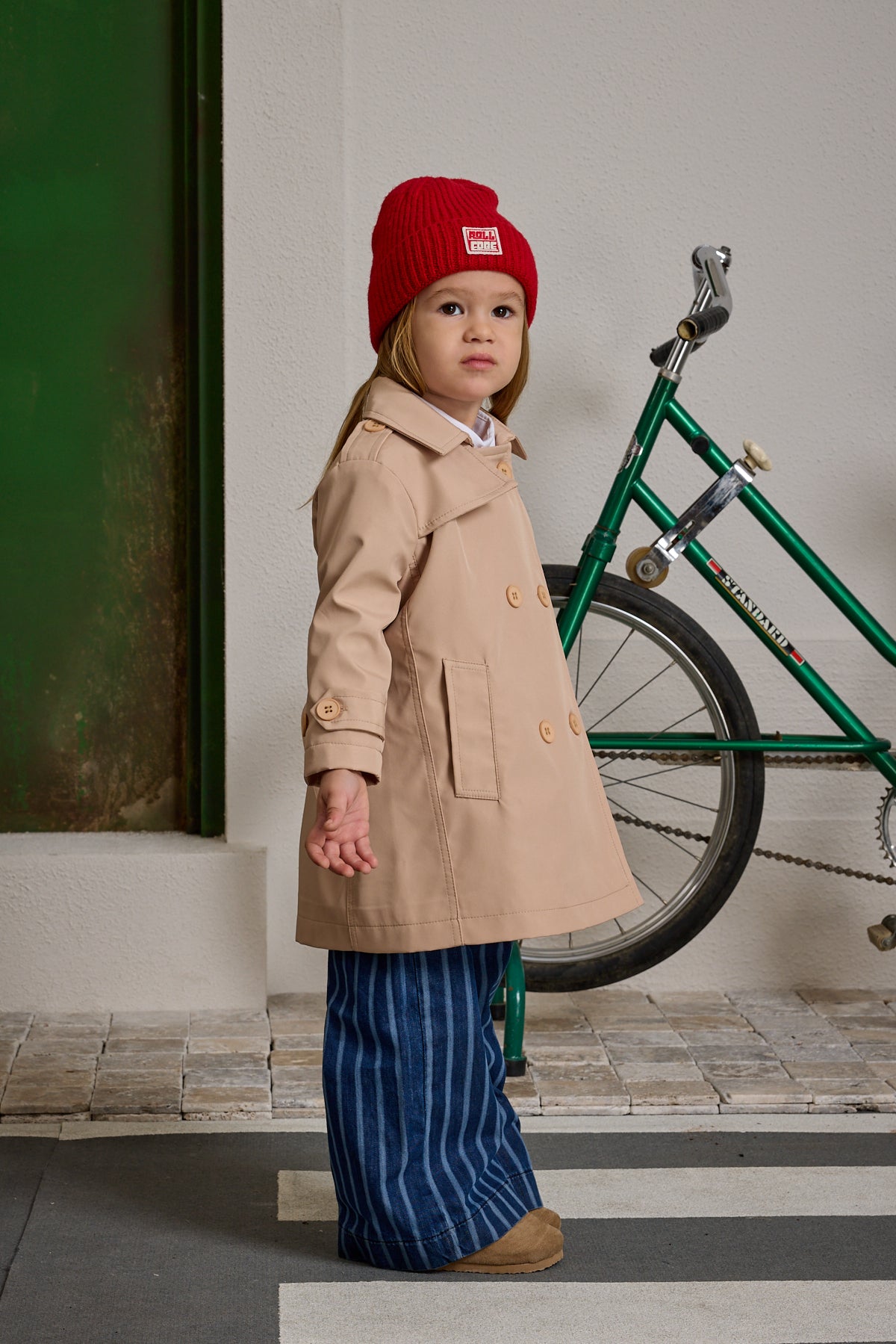 Kruvaze Kesim Trençkot Bej