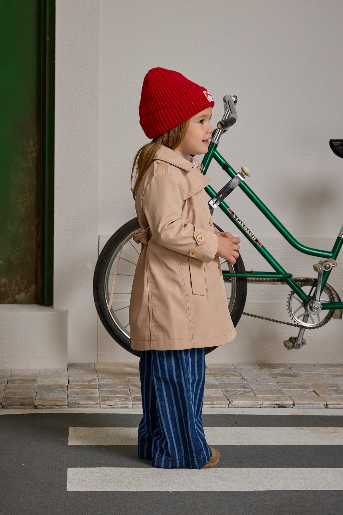 Kruvaze Kesim Trençkot Bej