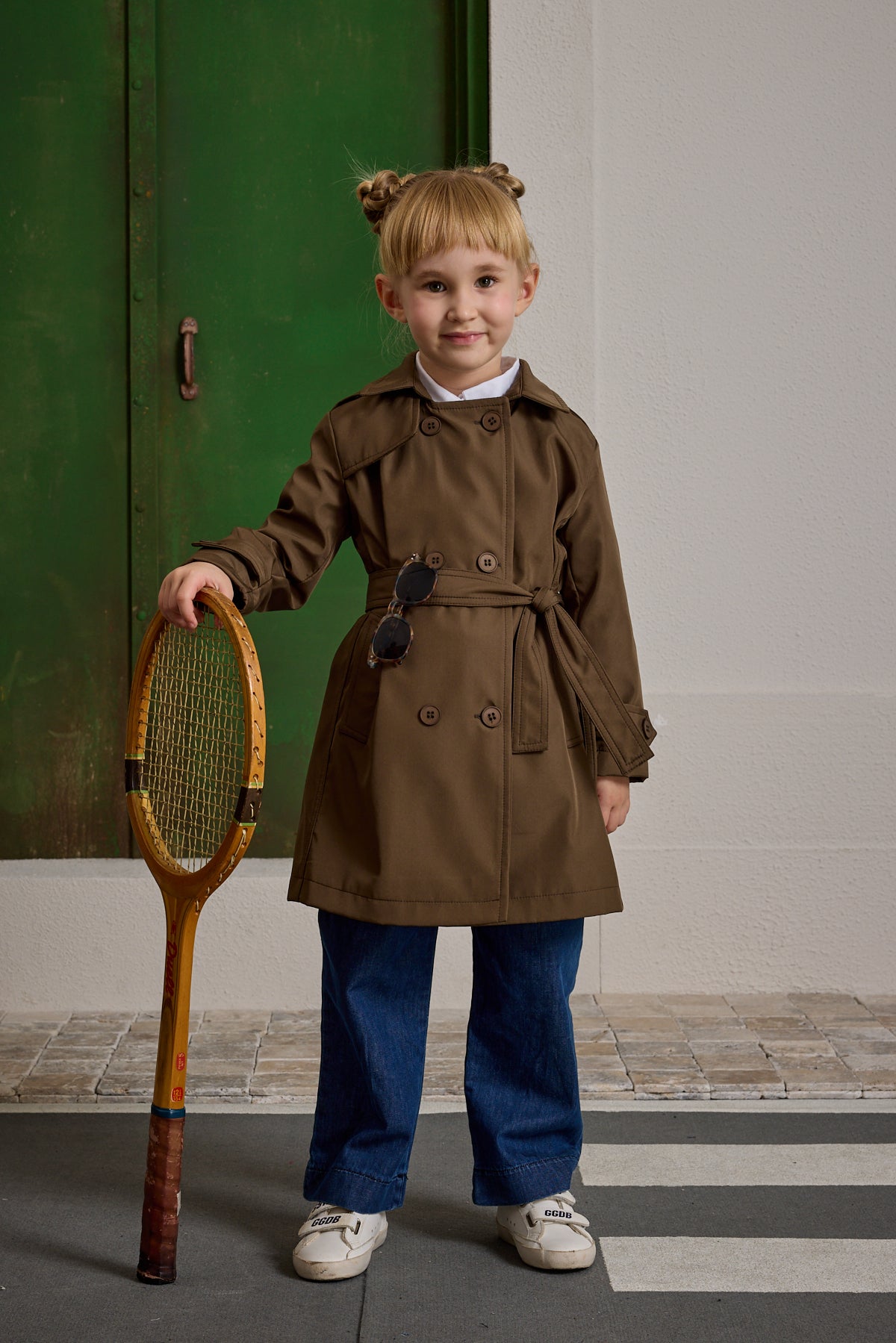 Kruvaze Kesim Trençkot Haki