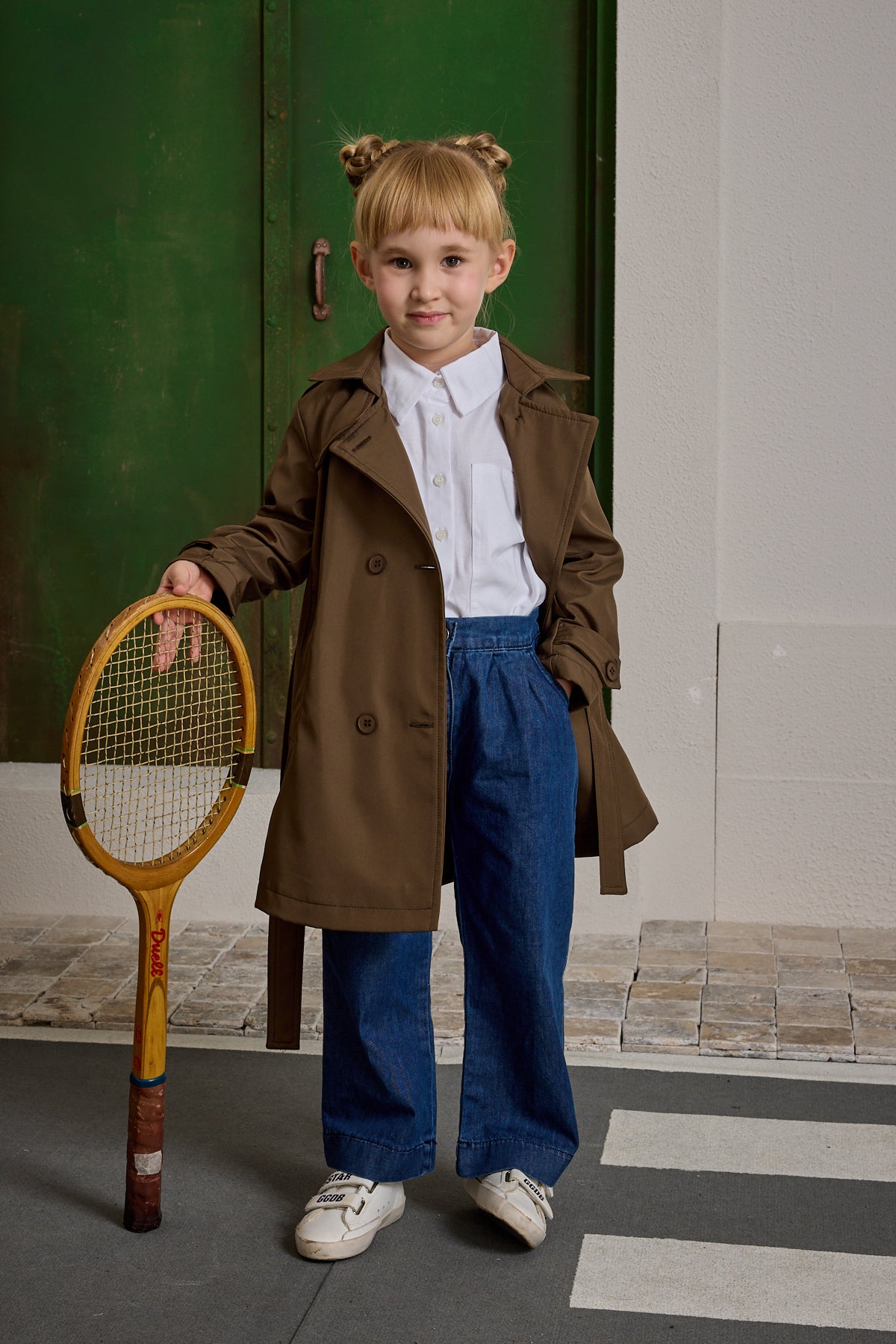 Kruvaze Kesim Trençkot Haki