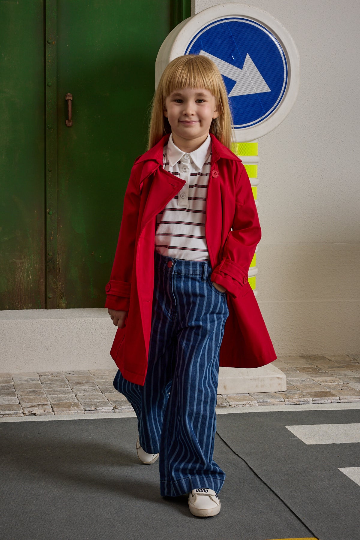 Kruvaze Kesim Trençkot Kırmızı