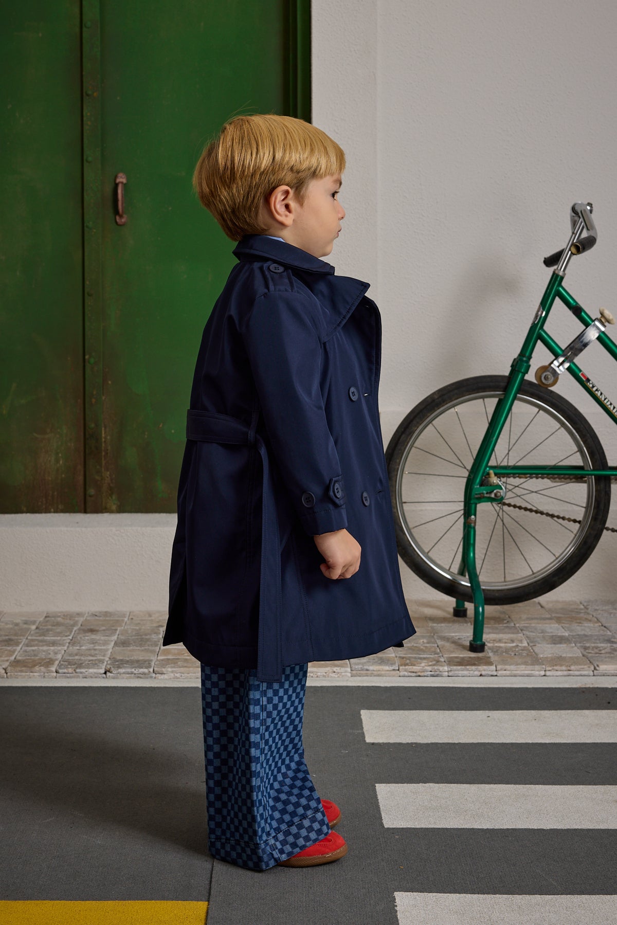 Kruvaze Kesim Trençkot Lacivert