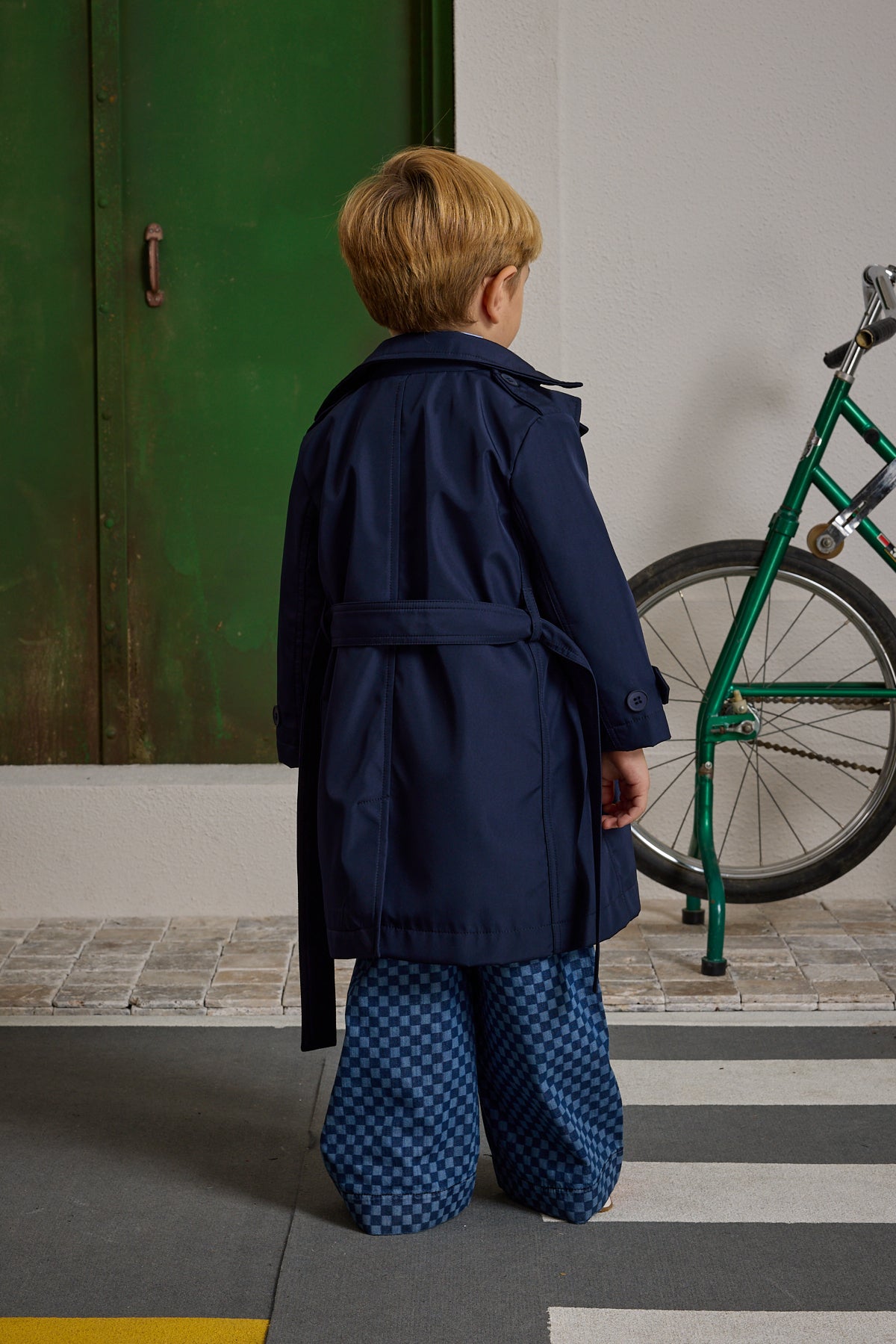 Kruvaze Kesim Trençkot Lacivert