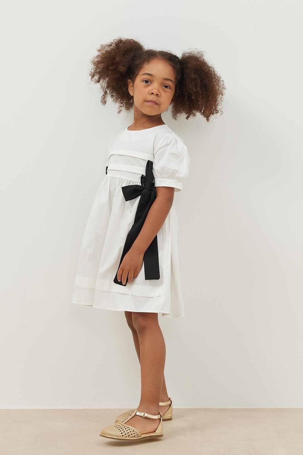 Nervürlü Elbise Ekru