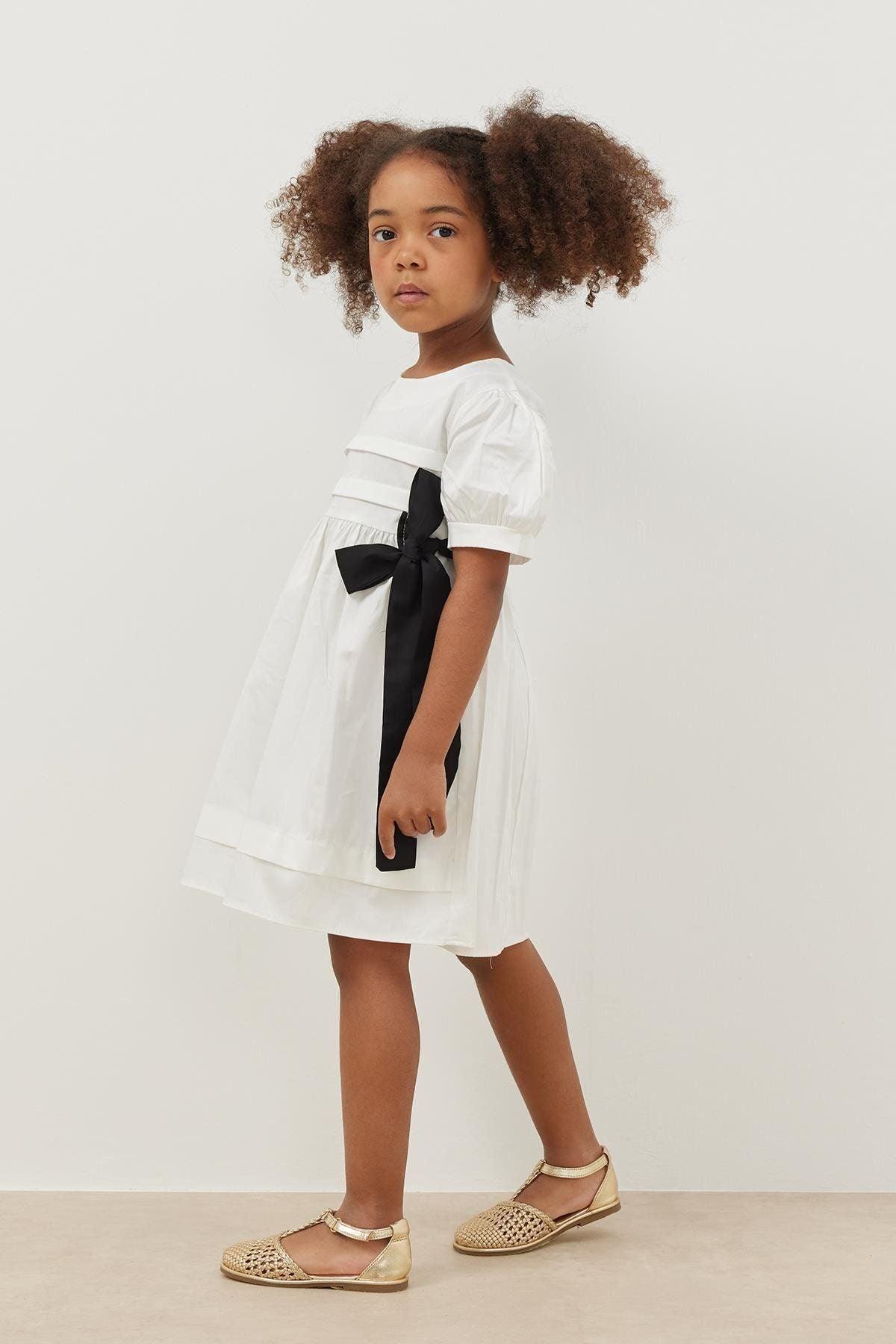 Nervürlü Elbise Ekru