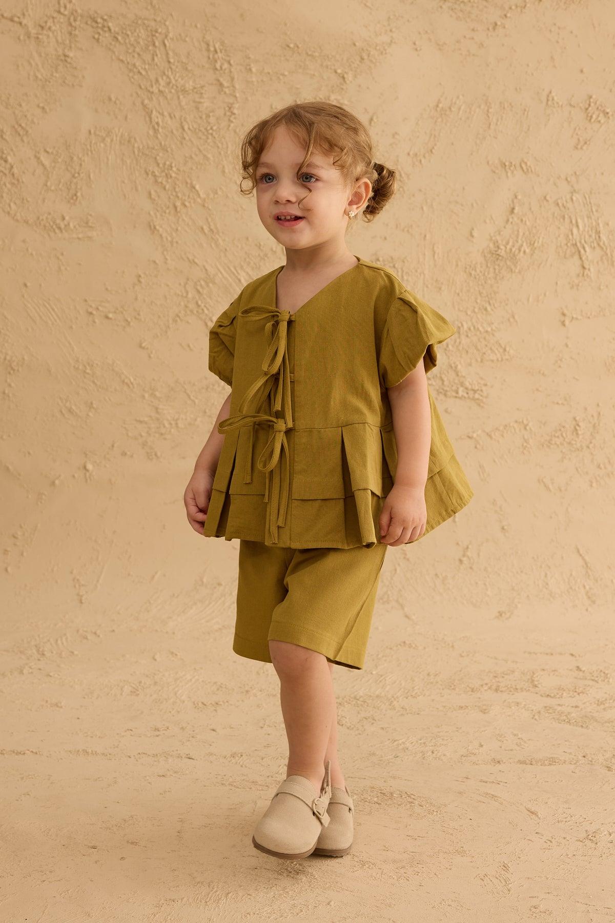 Ribbed Kimono Set Oil Green