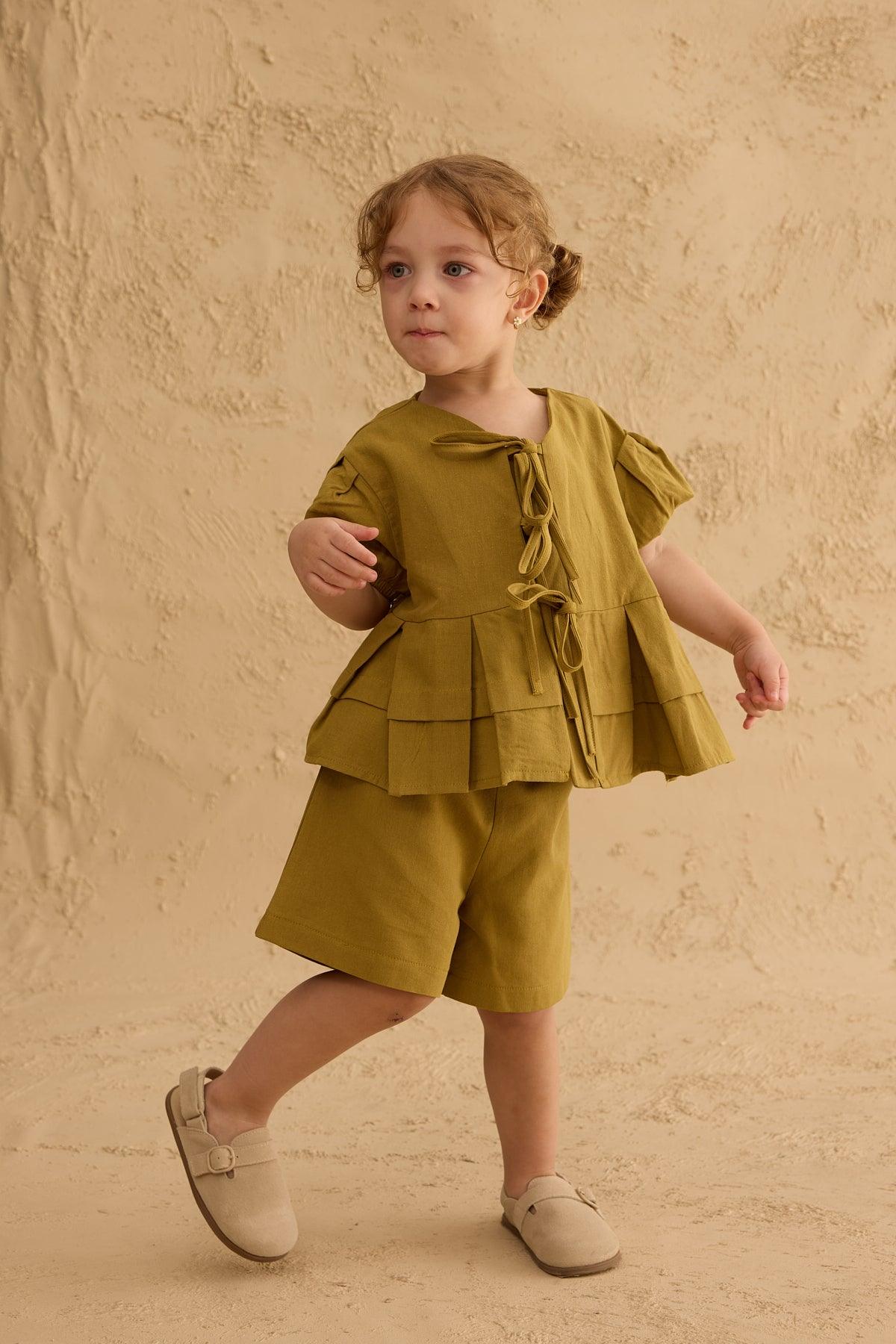 Ribbed Kimono Set Oil Green