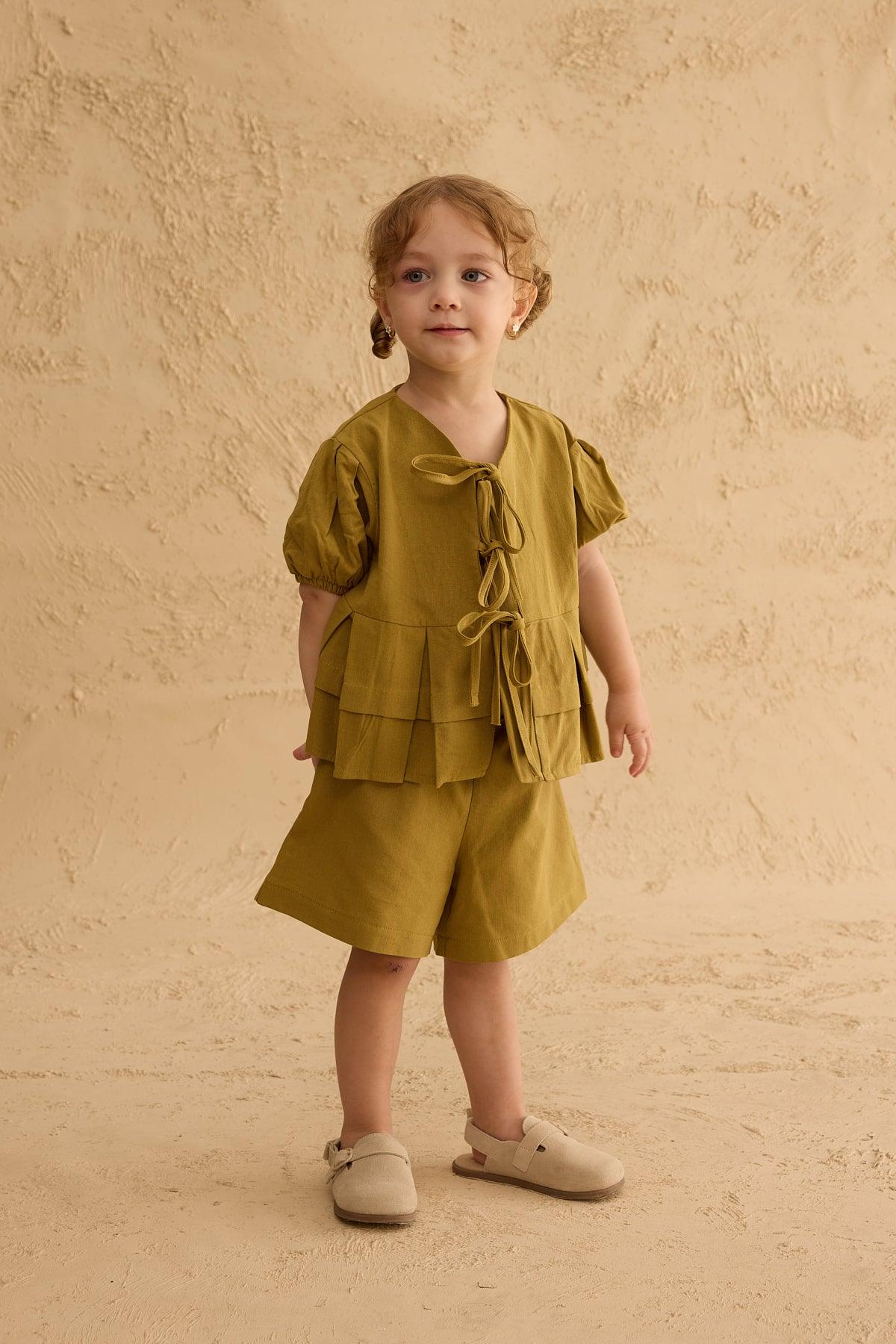 Ribbed Kimono Set Oil Green