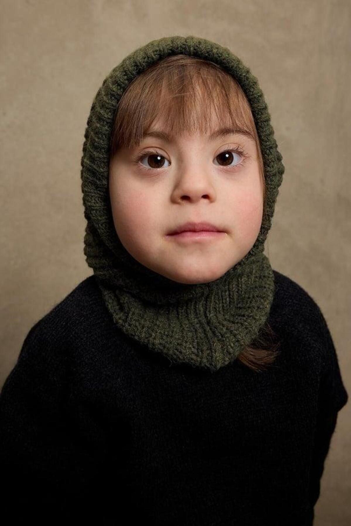 Örme Çocuk Balaclava Bere Haki