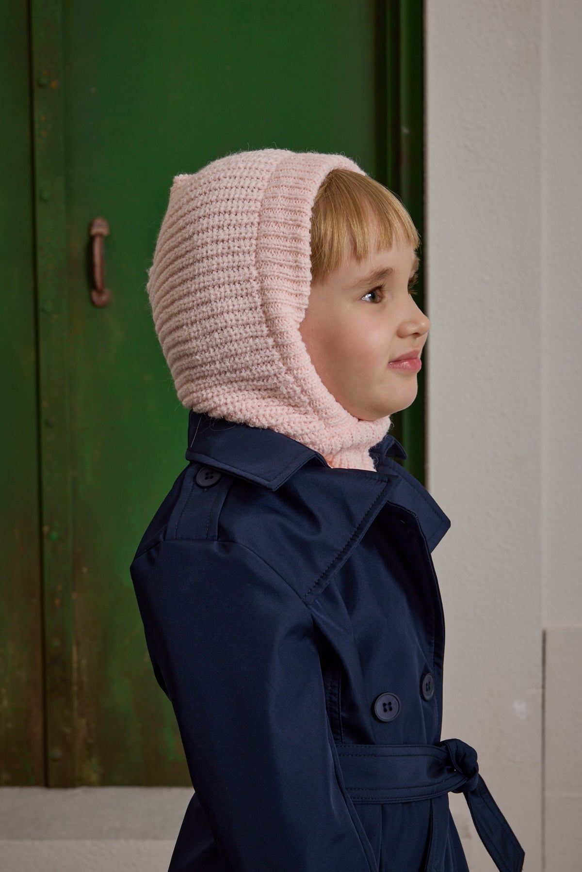 Knitted Kids Balaclava Beanie Pink