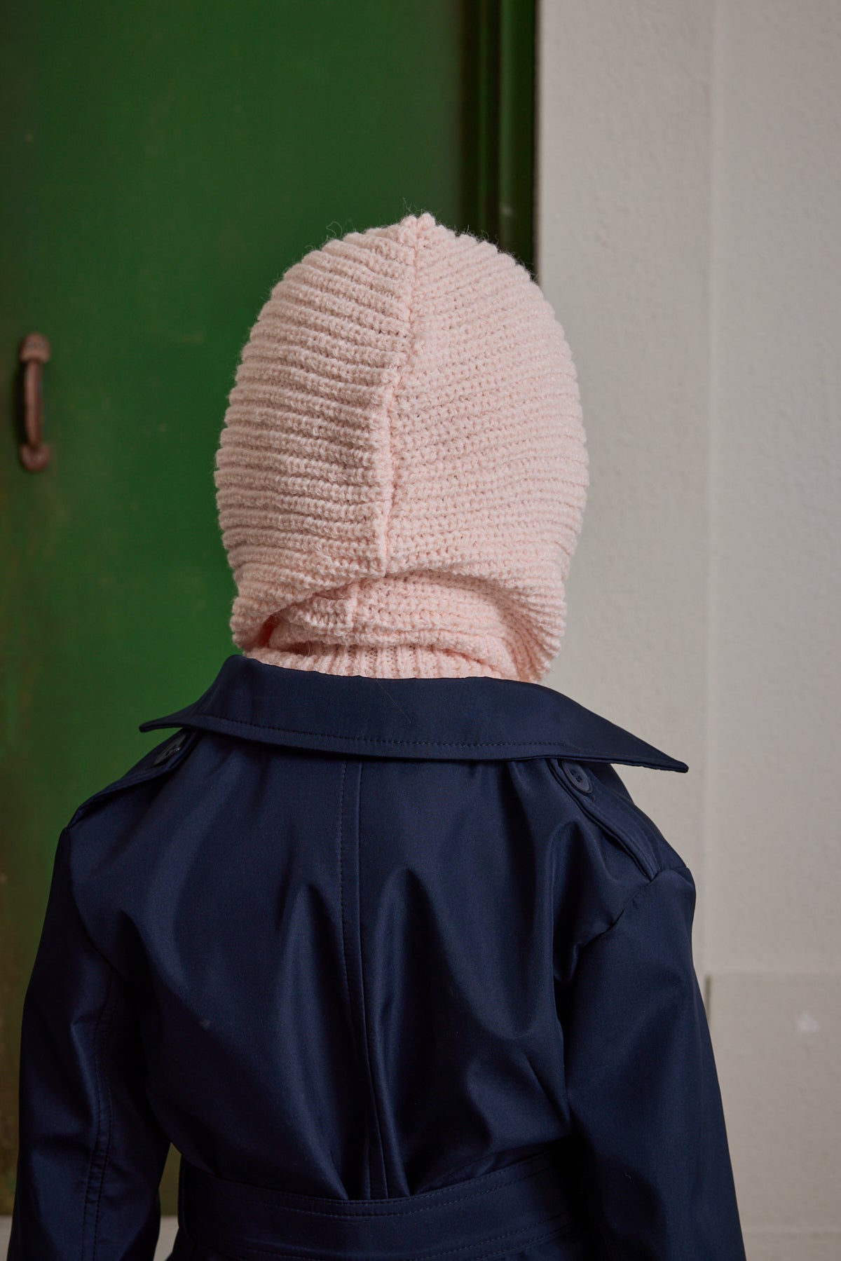 Knitted Kids Balaclava Beanie Pink