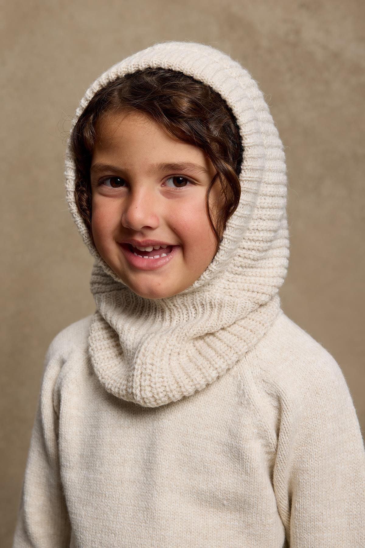 Örme Çocuk Balaclava Bere Taş