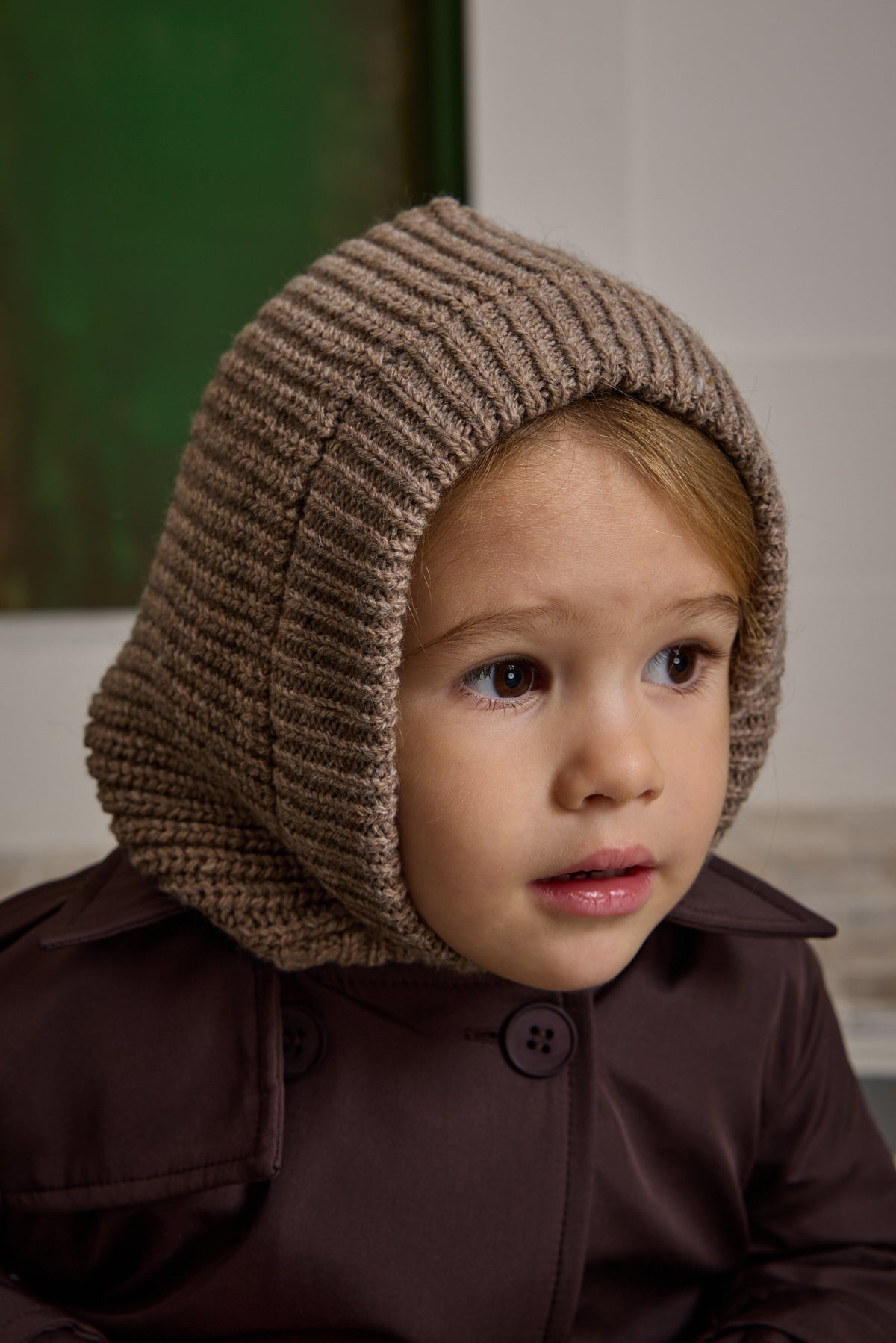 Knitted Children's Balaclava Beanie Mink