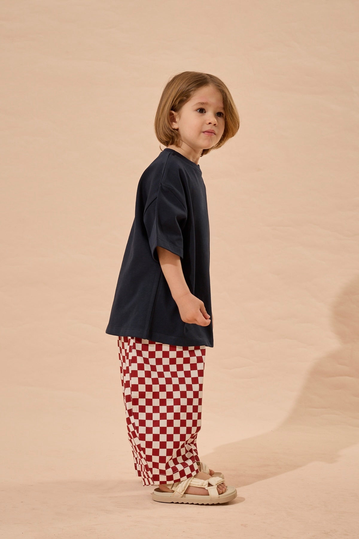 Oversize Basic Tişört Lacivert