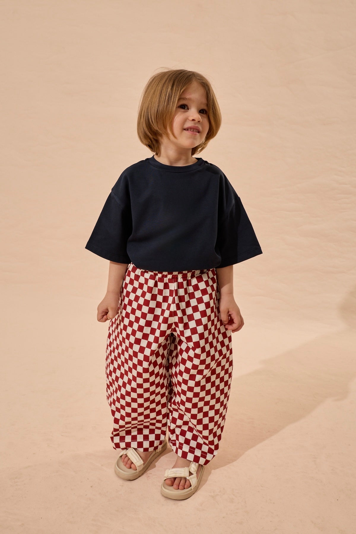 Oversize Basic Tişört Lacivert