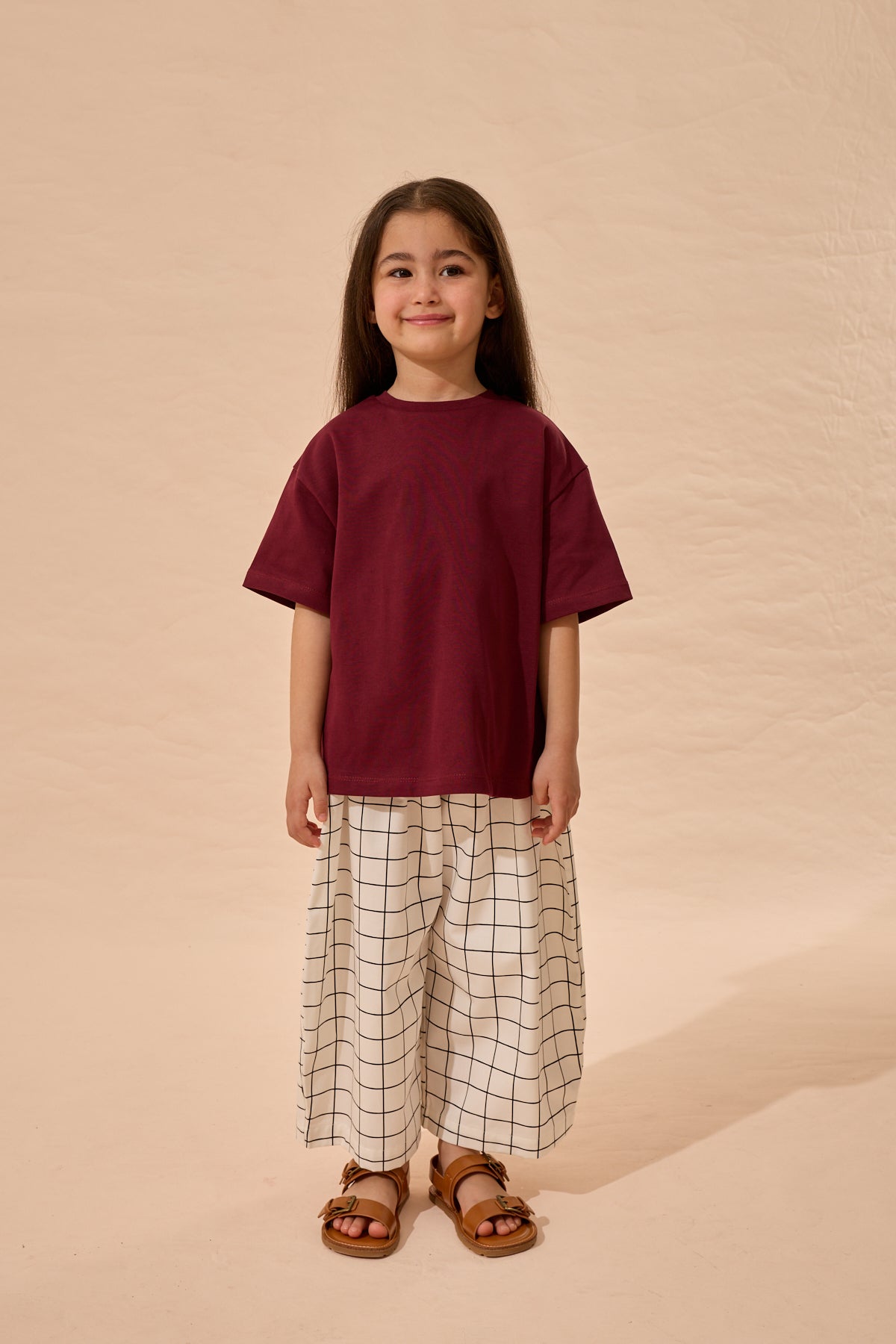 Oversize Basic Tişört Mürdüm