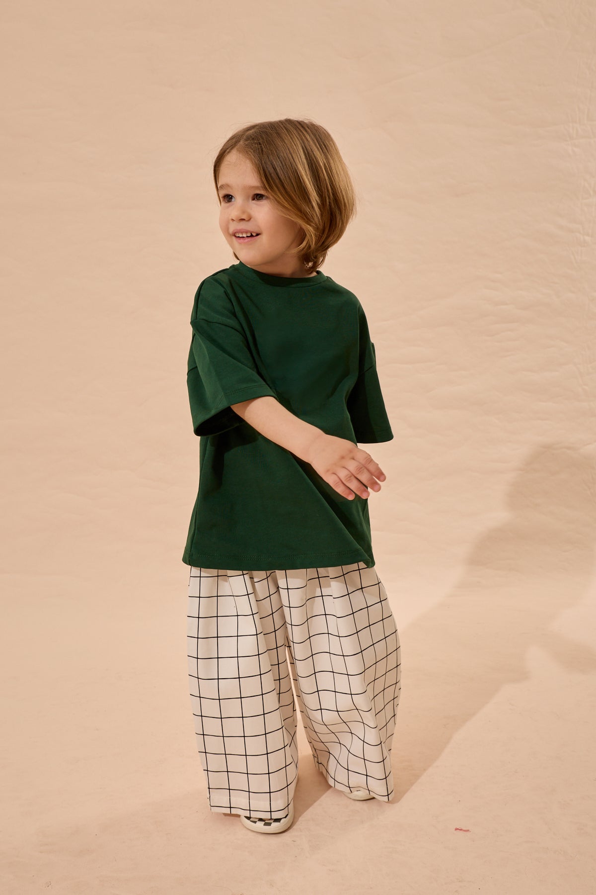 Oversize Basic Tişört Yeşil