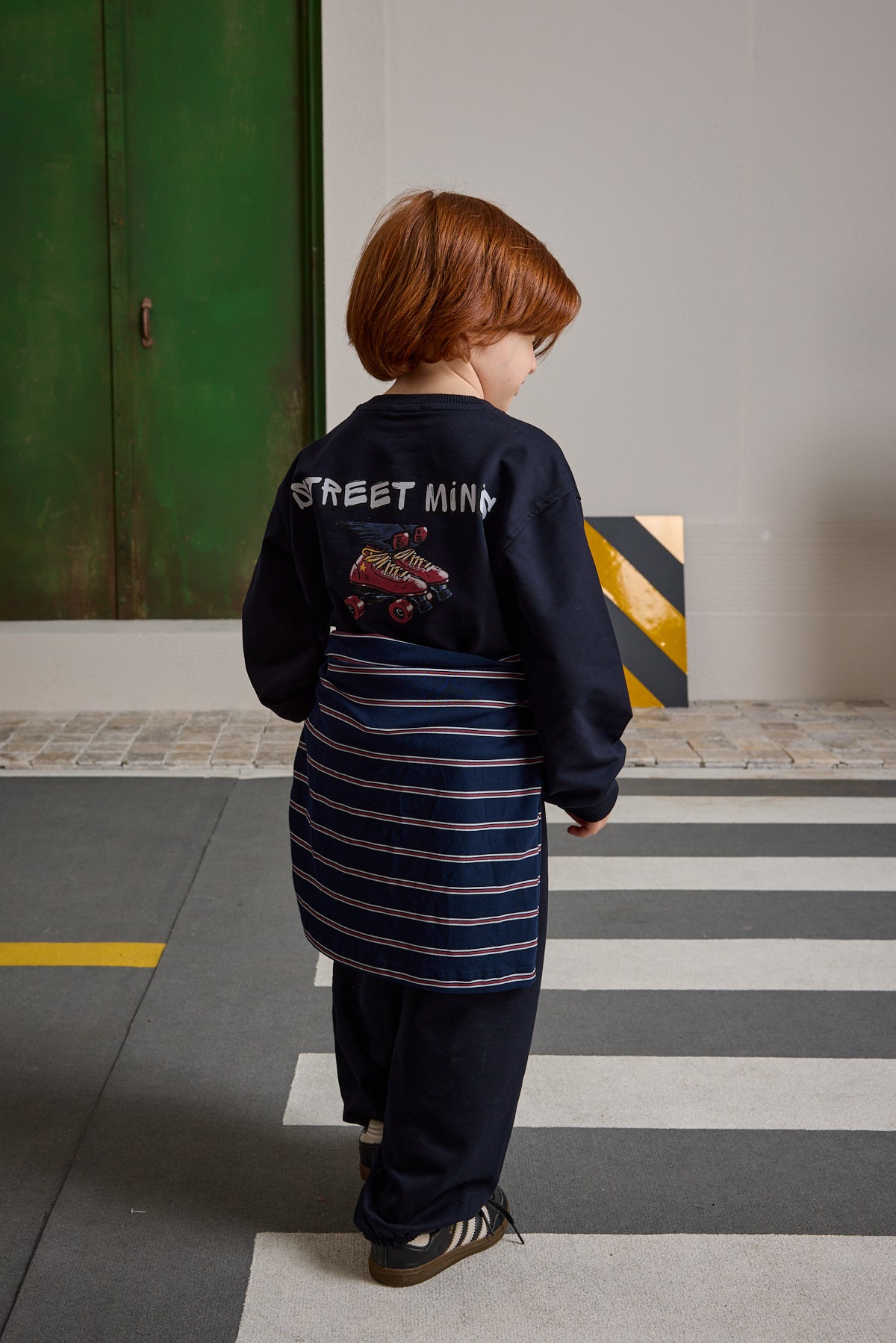 Oversize Baskılı Eşofman Takımı Lacivert