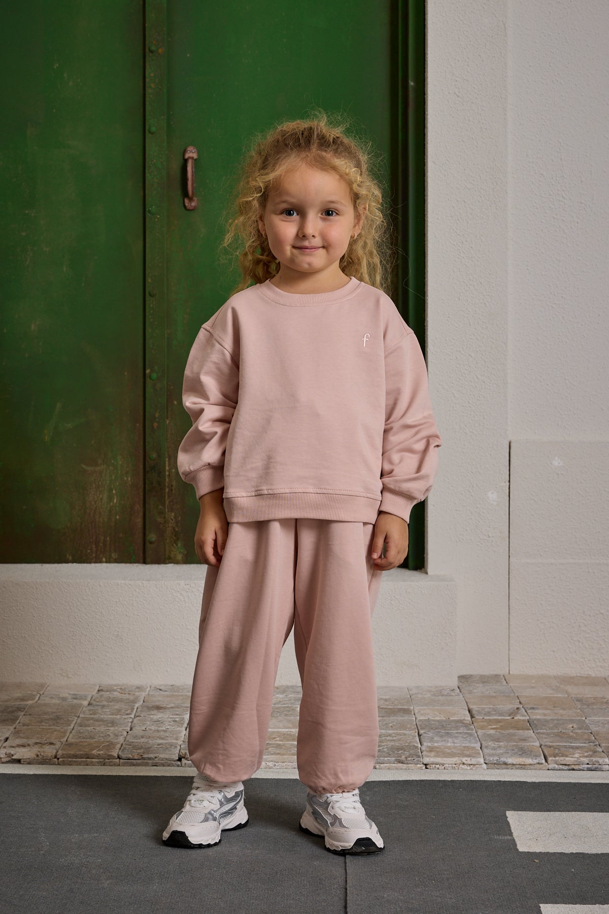 Oversize Baskılı Eşofman Takımı Pembe