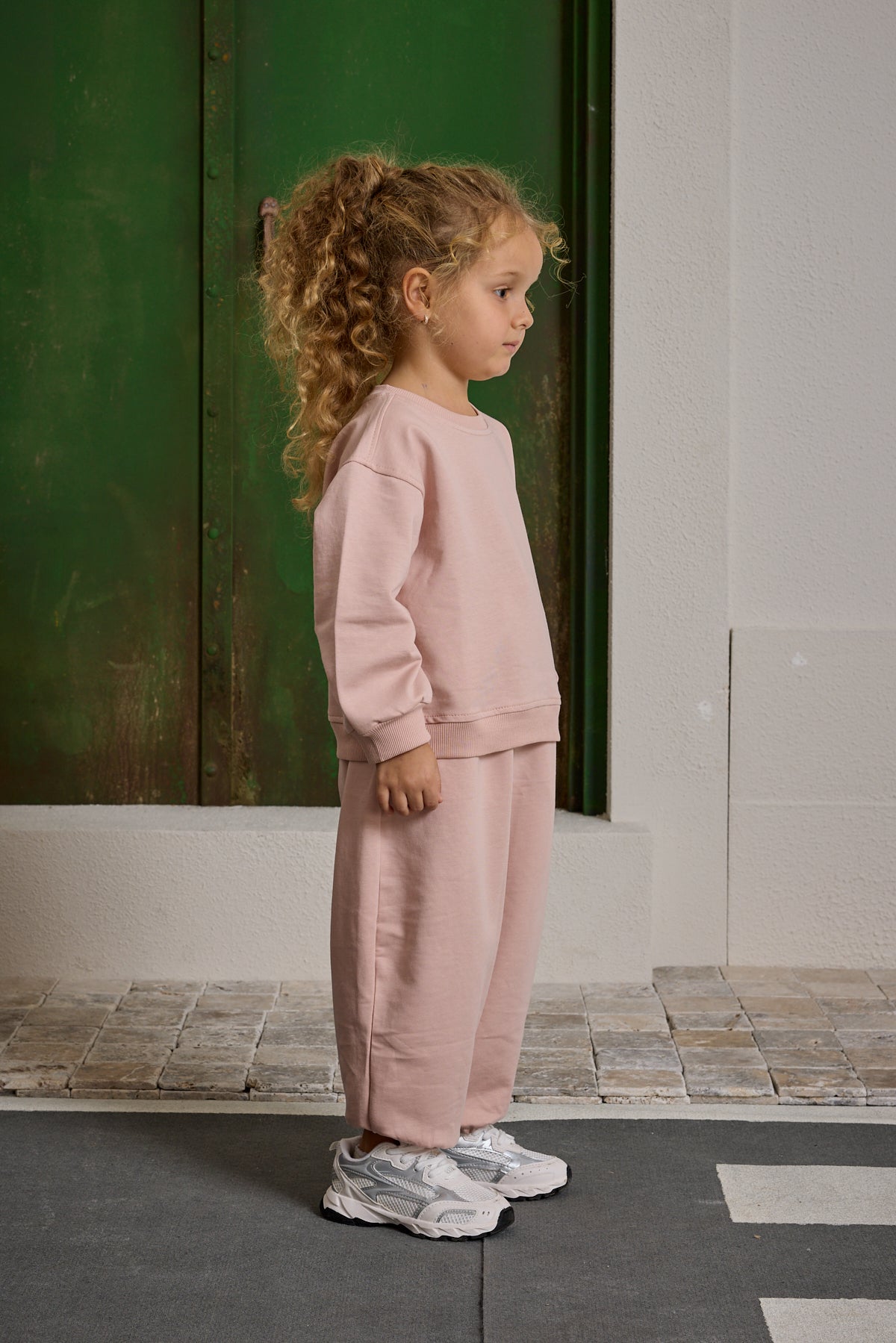 Oversize Baskılı Eşofman Takımı Pembe