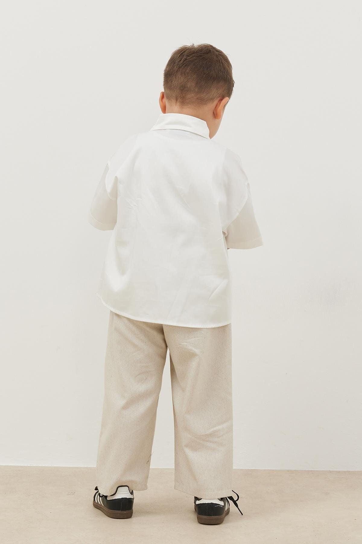 Oversize Gömlek Ekru