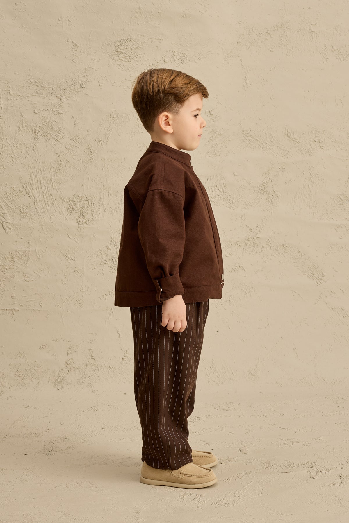 Oversize Kanvas Ceket Kahverengi