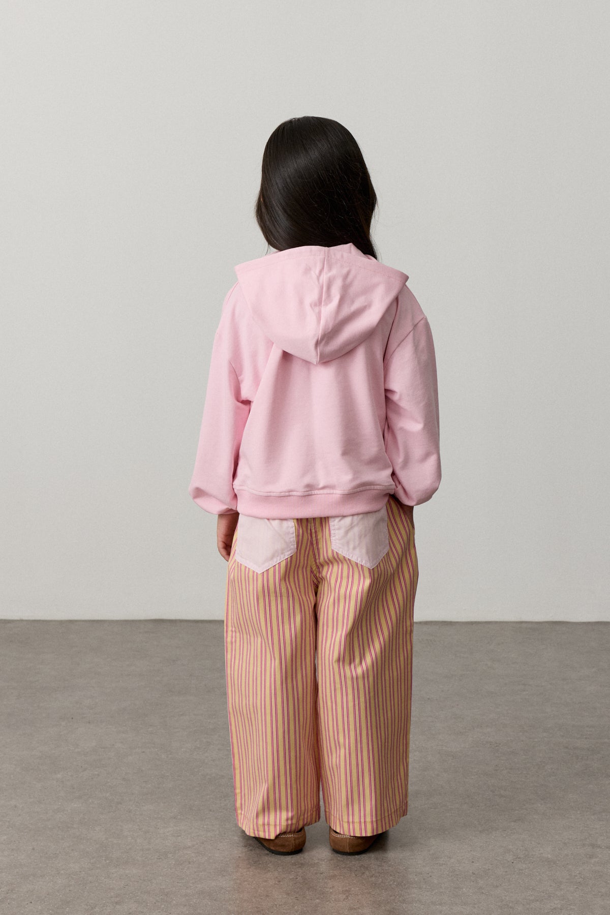 Oversize Kapüşonlu Nakışlı Sweatshirt Pembe