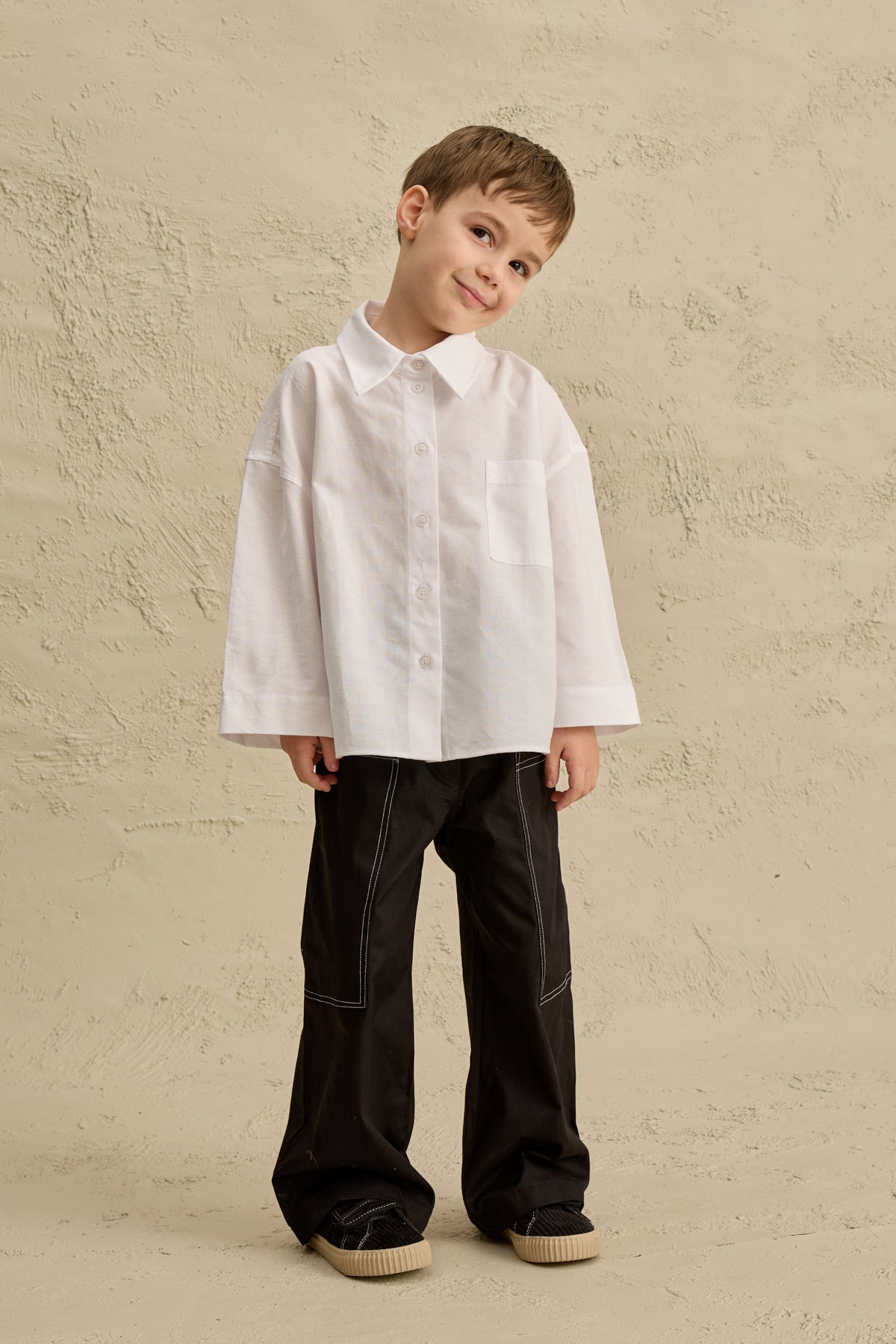 Oversize Oxford Gömlek Beyaz