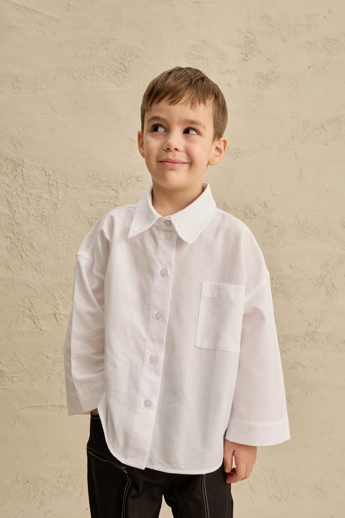 Oversize Oxford Gömlek Beyaz