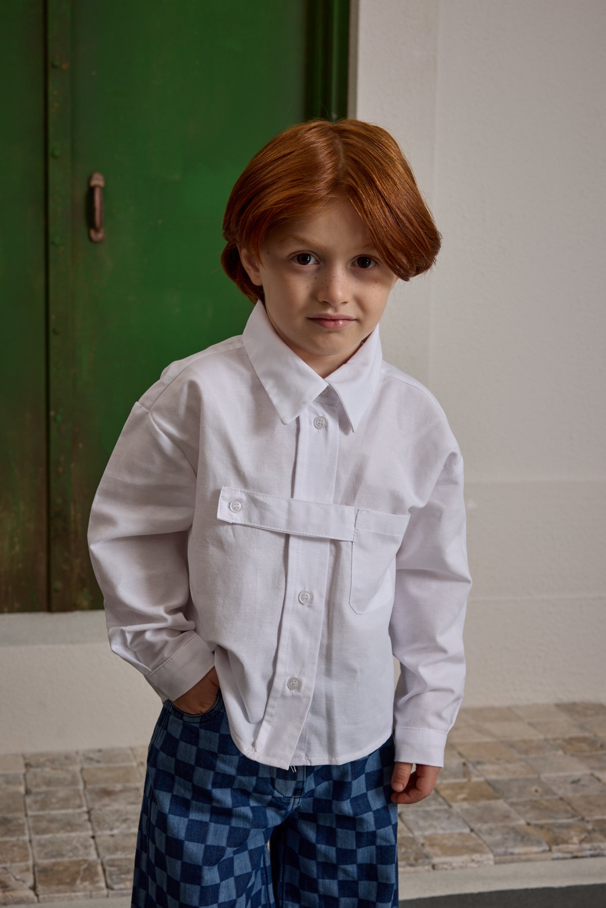 Oversize Oxford Gömlek Ekru