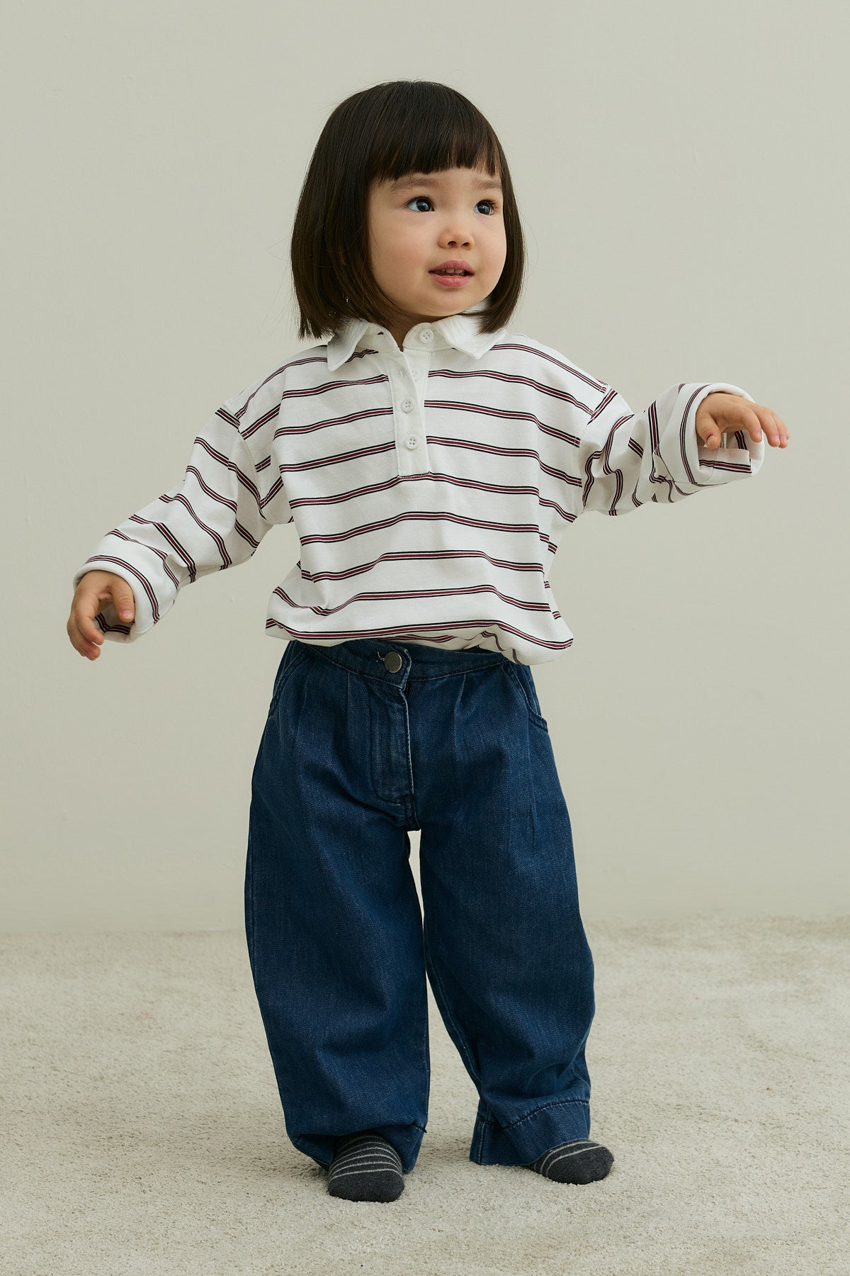 Palazzo Denim Pantolon Koyu Mavi