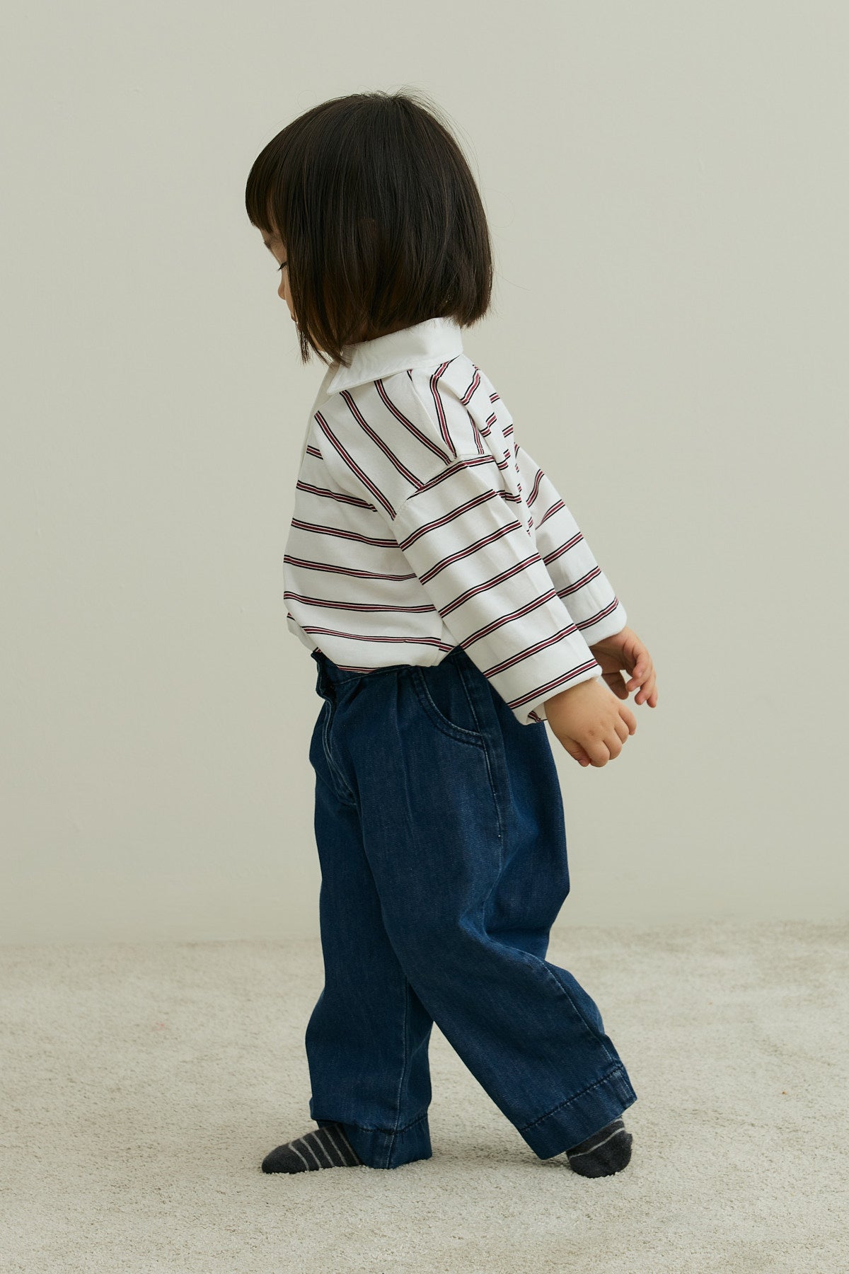 Palazzo Denim Pantolon Koyu Mavi