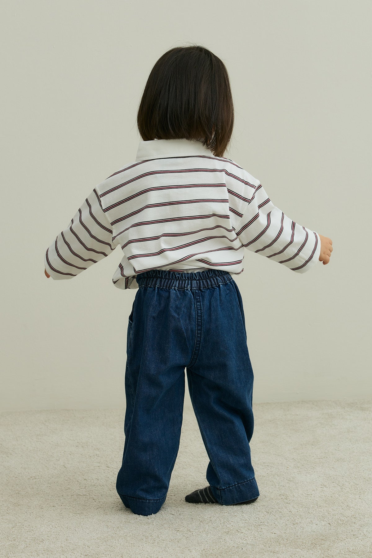 Palazzo Denim Pantolon Koyu Mavi